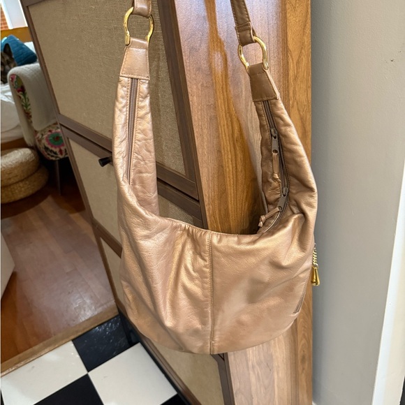 Ganson Handbags - Pristine Ganson Bronze leather hobo bag